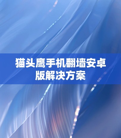 猫头鹰手机翻墙安卓版解决方案
