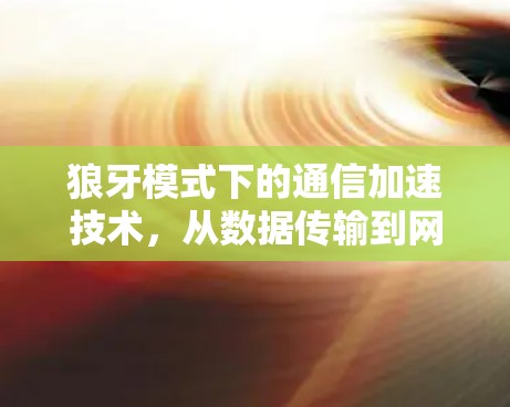 狼牙模式下的通信加速技术，从数据传输到网络优化的全新解决方案