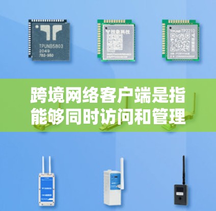 跨境网络客户端是指能够同时访问和管理多个国家或地区的网络资源的客户端。这些客户端通常用于跨境的数据传输、权限管理、内容安全等场景。以下是对该主题的详细解答